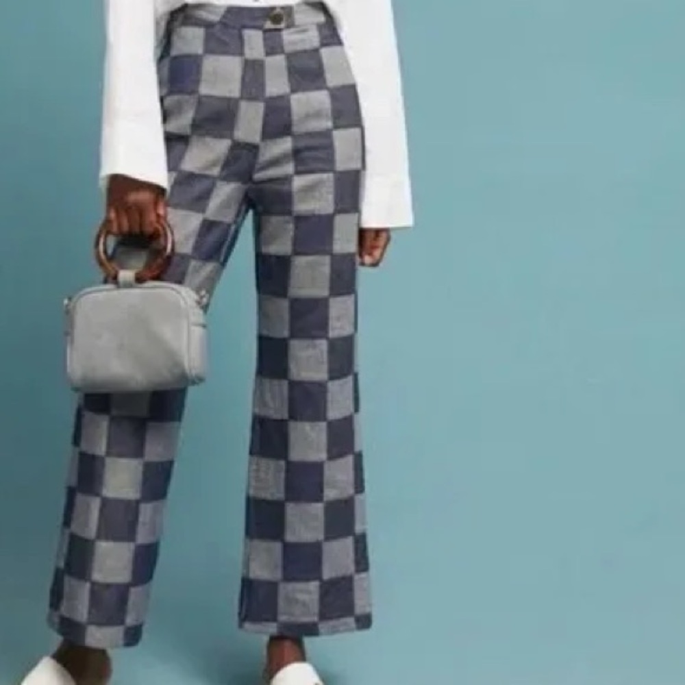 RARE Mara Hoffman Checkerboard Cropped Pants